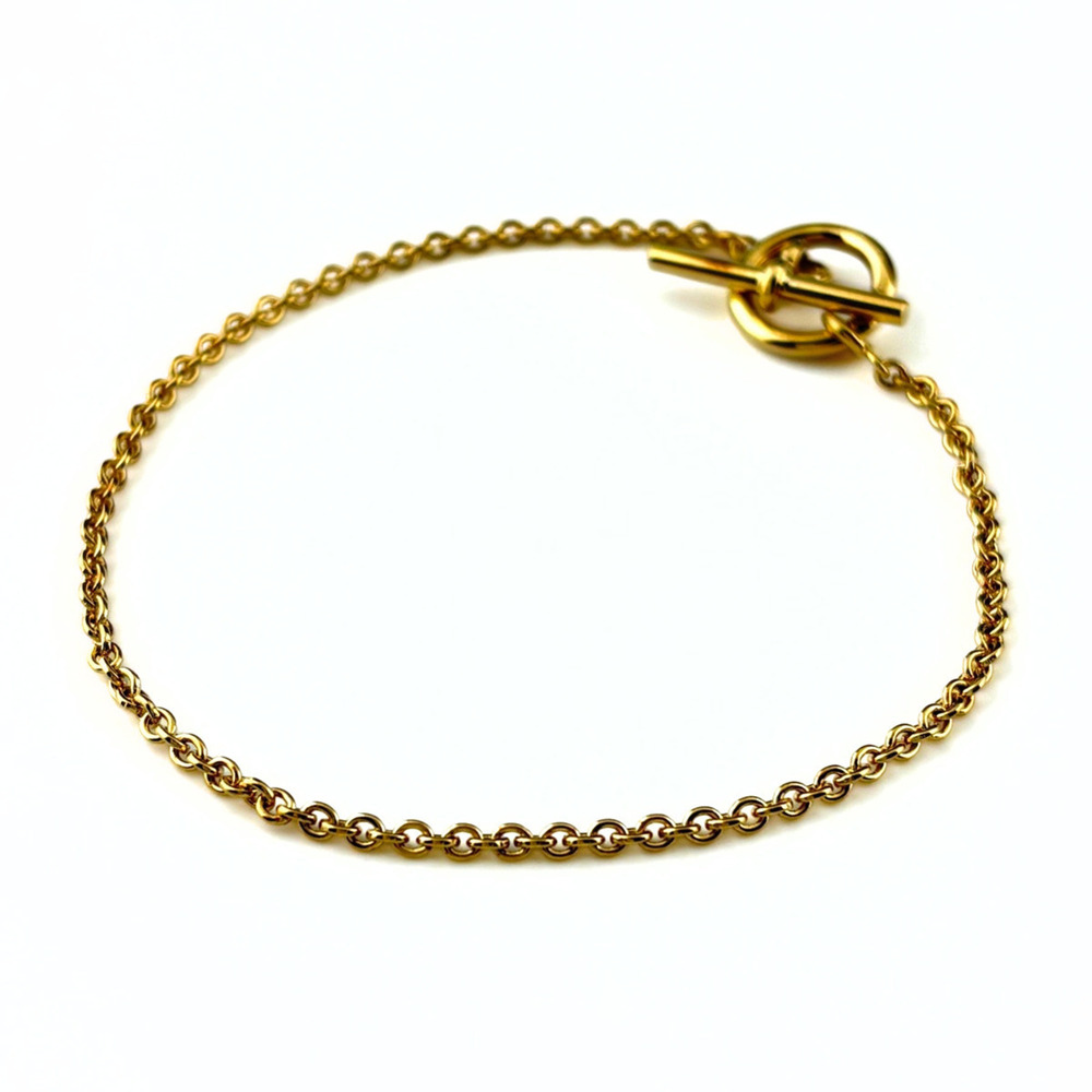 HERMES Gold Charm Bracelet
